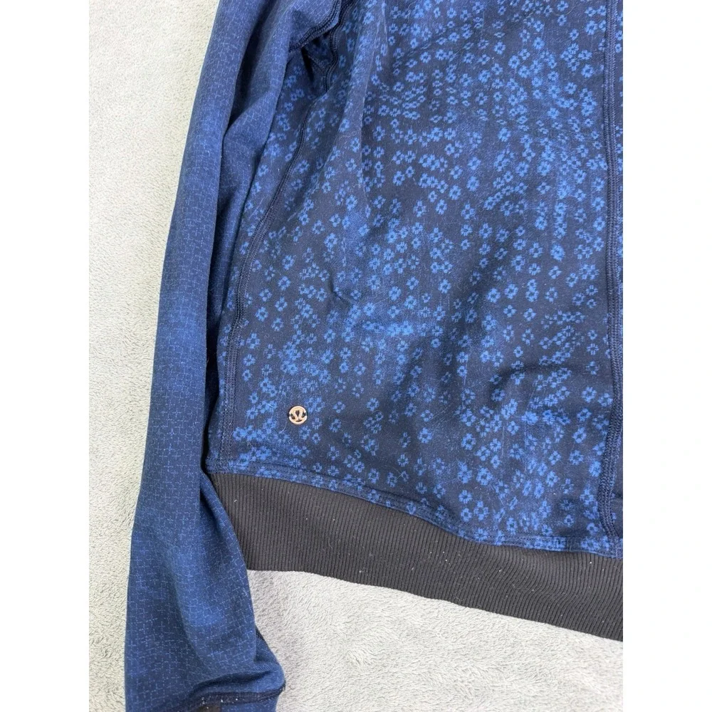 Lululemon H'Om Run Jacket Women's Size 4 Blue Full Zip